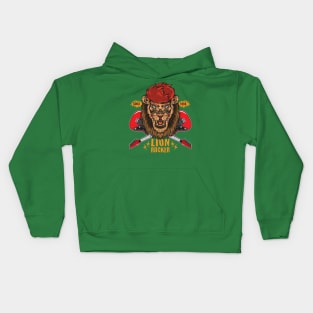 Retro Lion Rocker Kids Hoodie